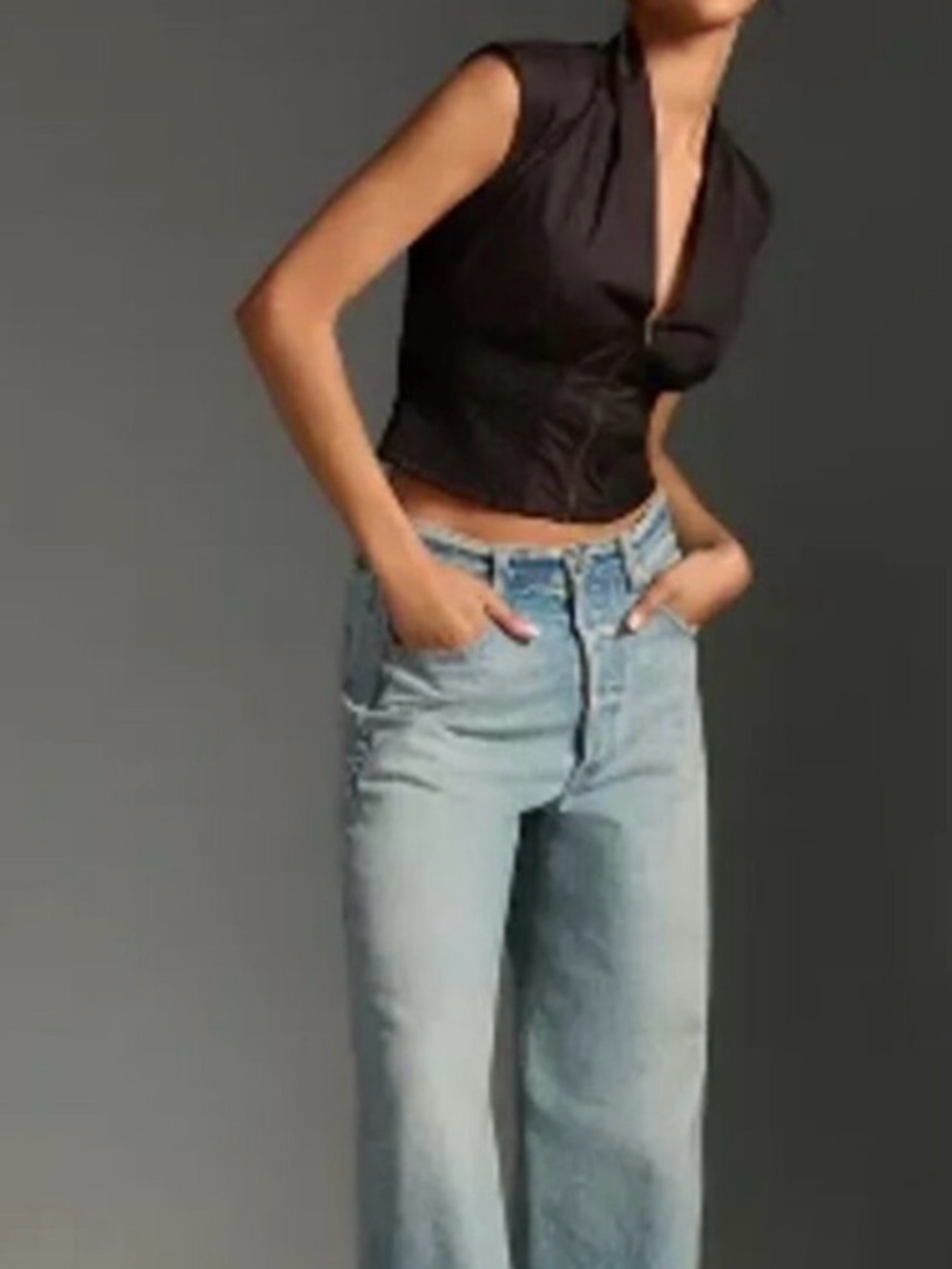 MAEVE  Sleeveless Zip-Front TOP BLUSH COLOR